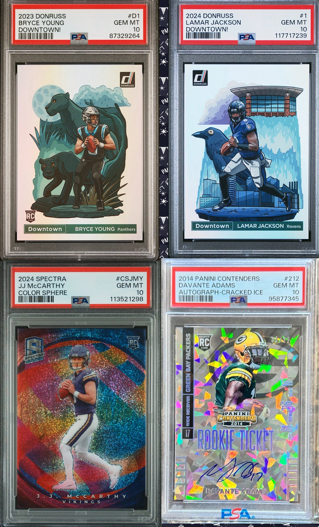 Football TouchDown Pack 1-3 Guaranteed Graded cards per sealed box