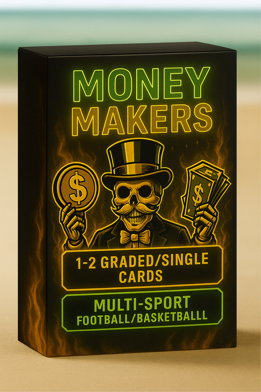 Money Makers Exclusive Multi Sport Pack 1-3 Guaranteed Graded cards per sealed box